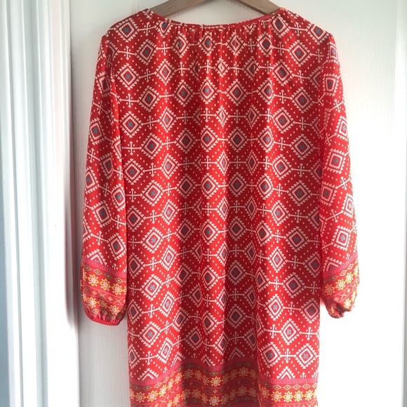 Red Patterned Everly Blouse - Picture 3 of 7